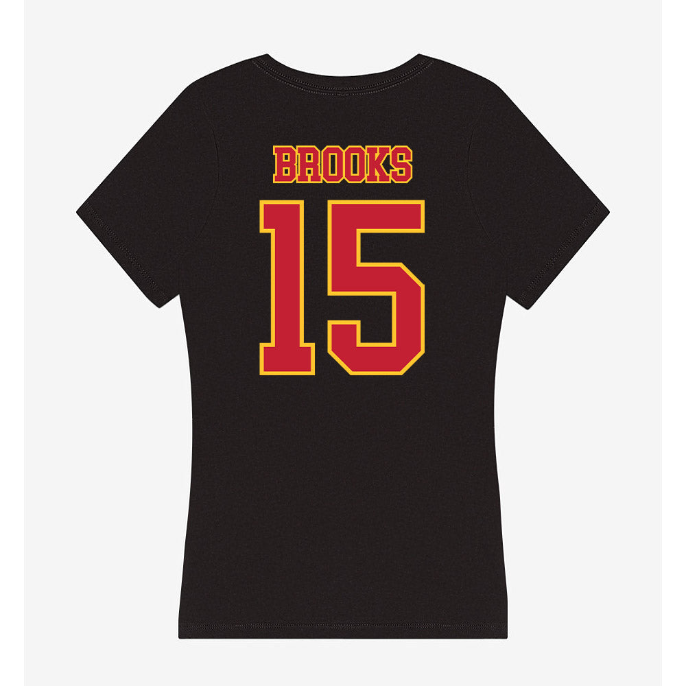 Ferris State - NCAA Men's Basketball : Jorden Brooks - Women's V-Neck T-Shirt-1