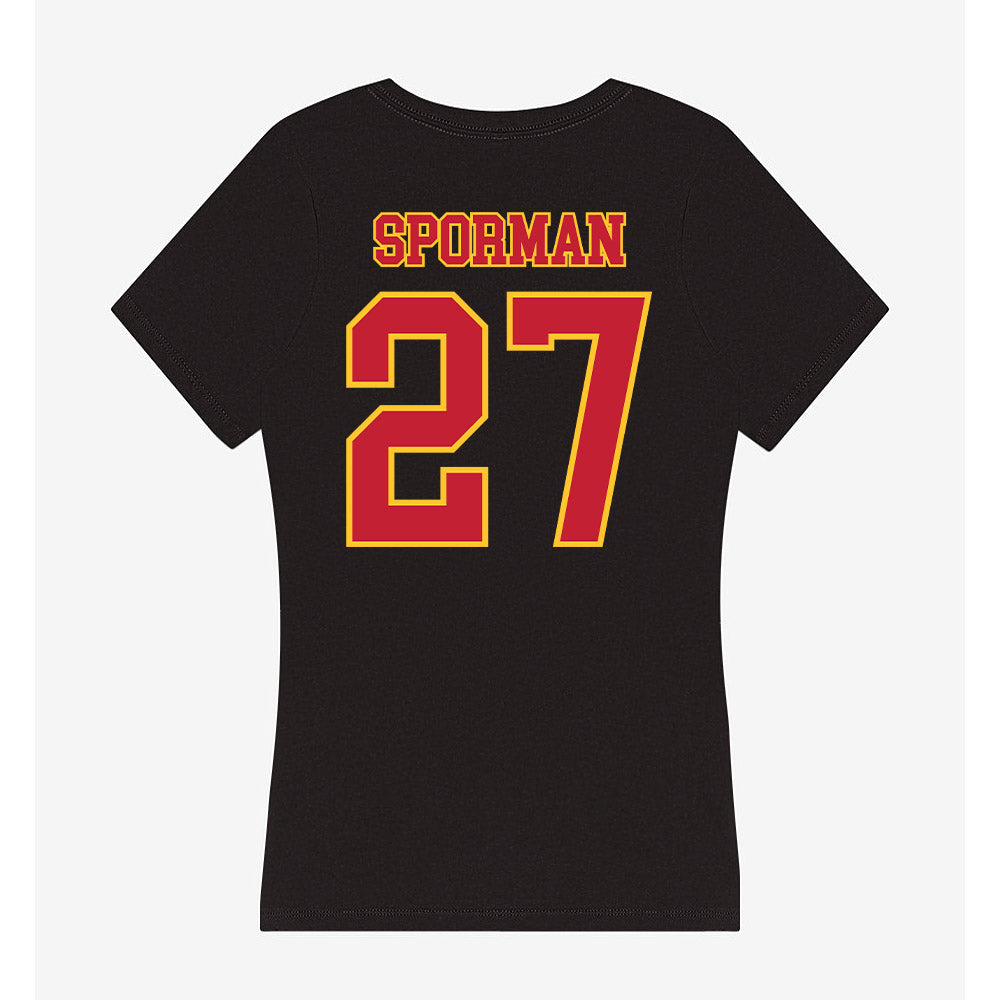 Ferris State - NCAA Football : Ben Sporman - Women's V-Neck T-Shirt-1