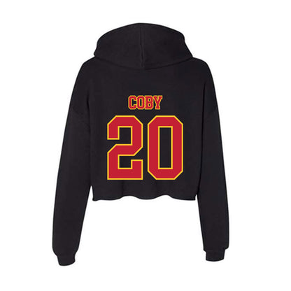 Ferris State - NCAA Football : James Coby - Women's Crop Fleece Hoodie-1