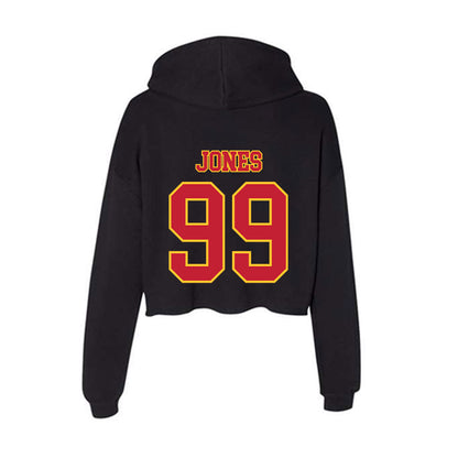 Ferris State - NCAA Football : markee jones - Women's Crop Fleece Hoodie-1