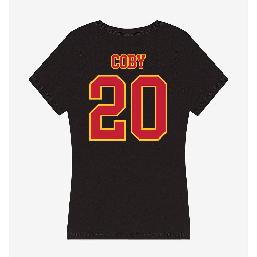 Ferris State - NCAA Football : James Coby - Women's V-Neck T-Shirt-1