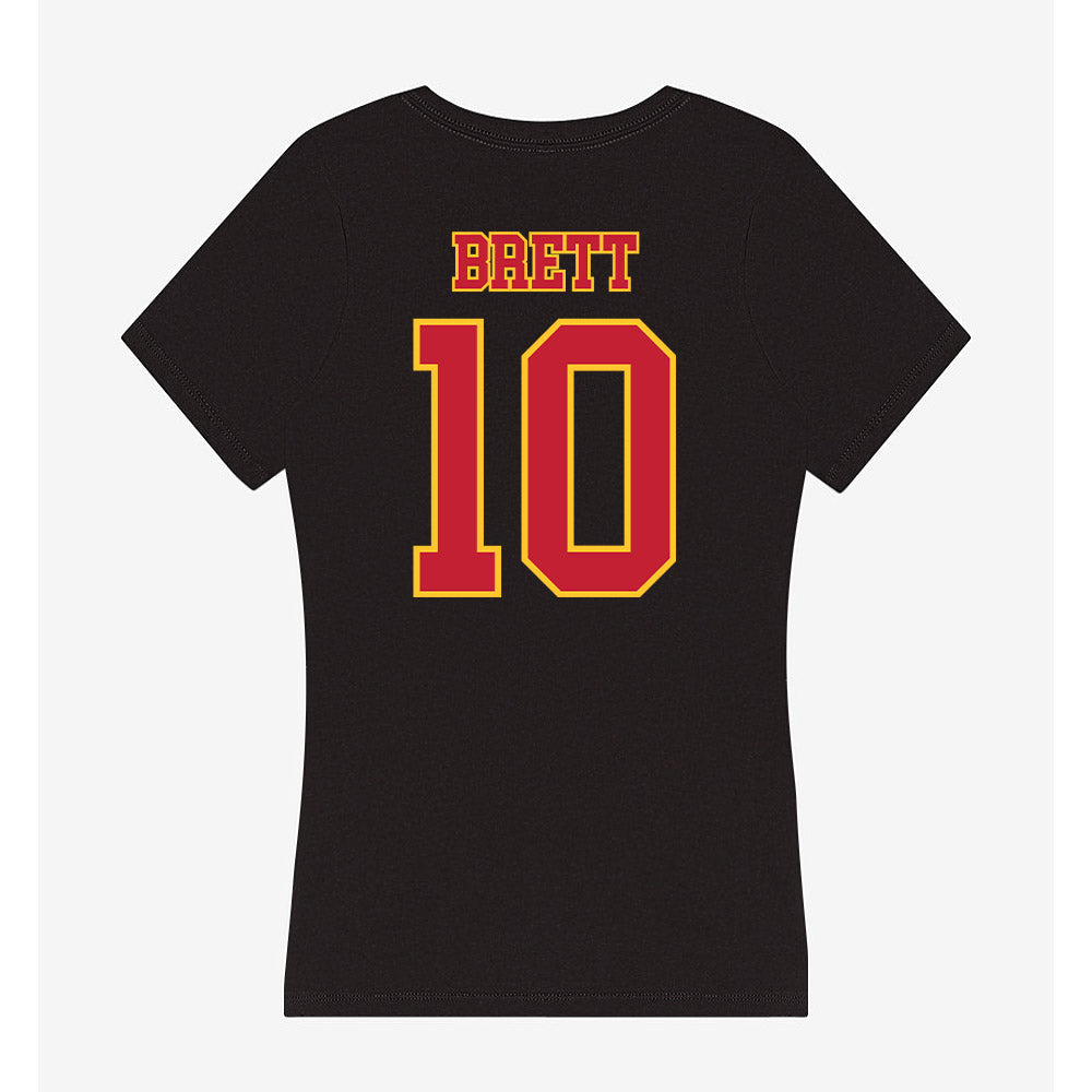 Ferris State - NCAA Football : Taariik Brett - Women's V-Neck T-Shirt-1