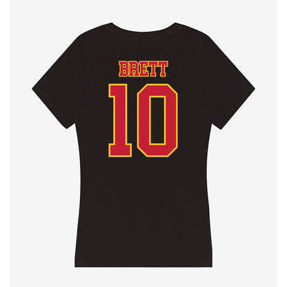 Ferris State - NCAA Football : Taariik Brett - Women's V-Neck T-Shirt-1