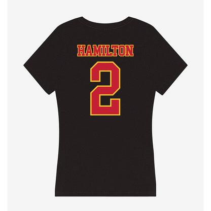Ferris State - NCAA Men's Basketball : Tyler Hamilton - Women's V-Neck T-Shirt-1