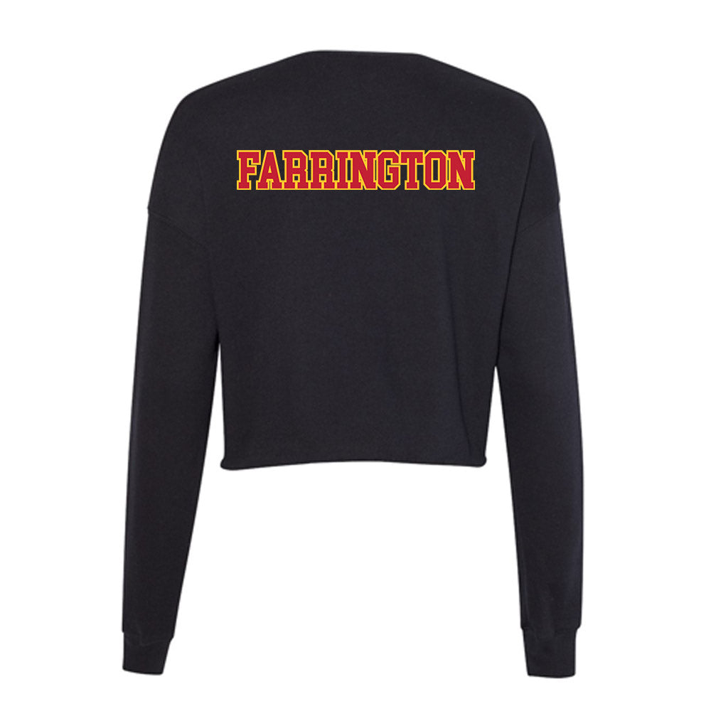 Ferris State - NCAA Men's Track & Field : Blace Farrington - Women's Cropped Crew Fleece-1