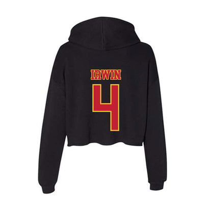 Ferris State - NCAA Women's Basketball : Elle Irwin - Women's Crop Fleece Hoodie-1