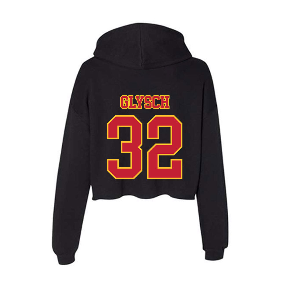 Ferris State - NCAA Women's Basketball : Melena Glysch - Women's Crop Fleece Hoodie-1