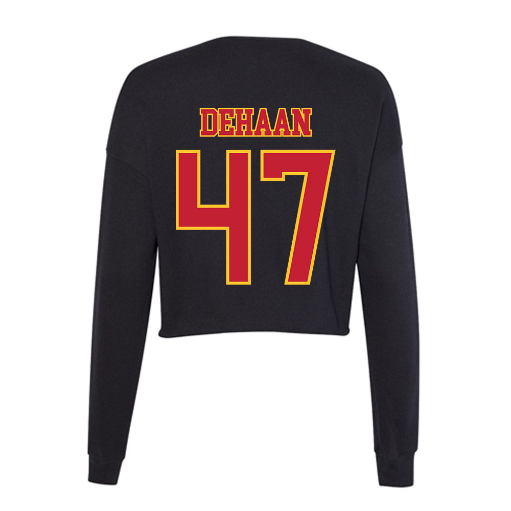 Ferris State - NCAA Football : Ike DeHaan - Women's Cropped Crew Fleece-1