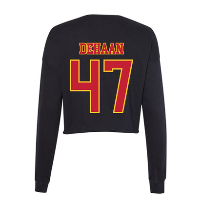 Ferris State - NCAA Football : Ike DeHaan - Women's Cropped Crew Fleece-1