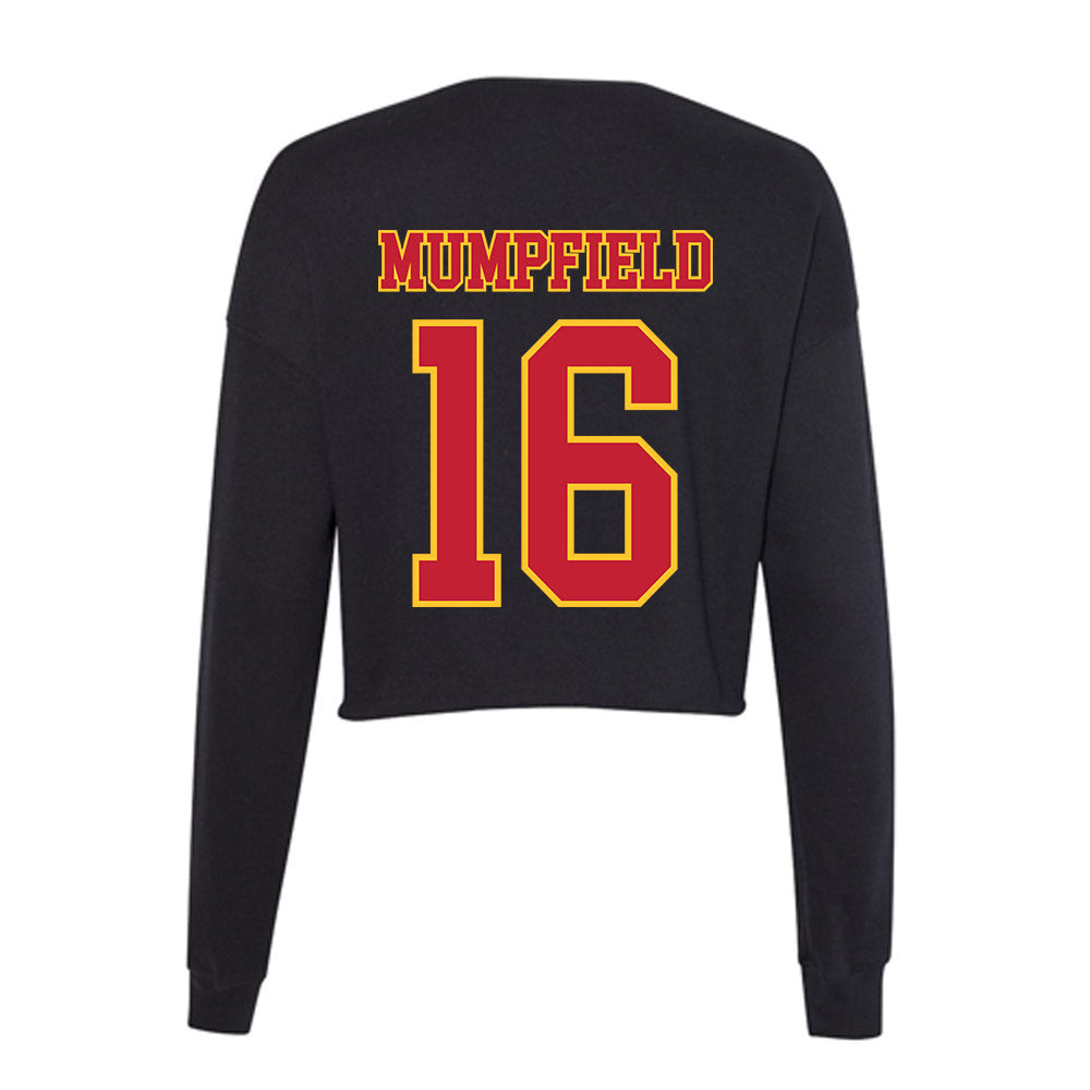 Ferris State - NCAA Football : Leeshaun Mumpfield - Women's Cropped Crew Fleece-1