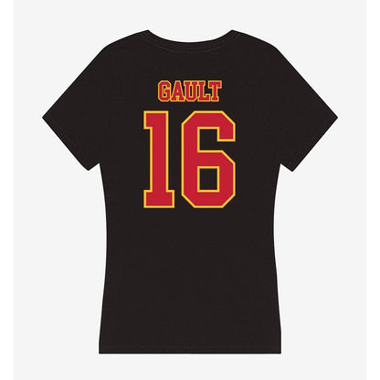 Ferris State - NCAA Men's Ice Hockey : Caiden Gault - Women's V-Neck T-Shirt-1