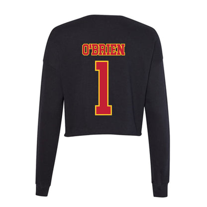 Ferris State - NCAA Football : Emari O'Brien - Women's Cropped Crew Fleece-1