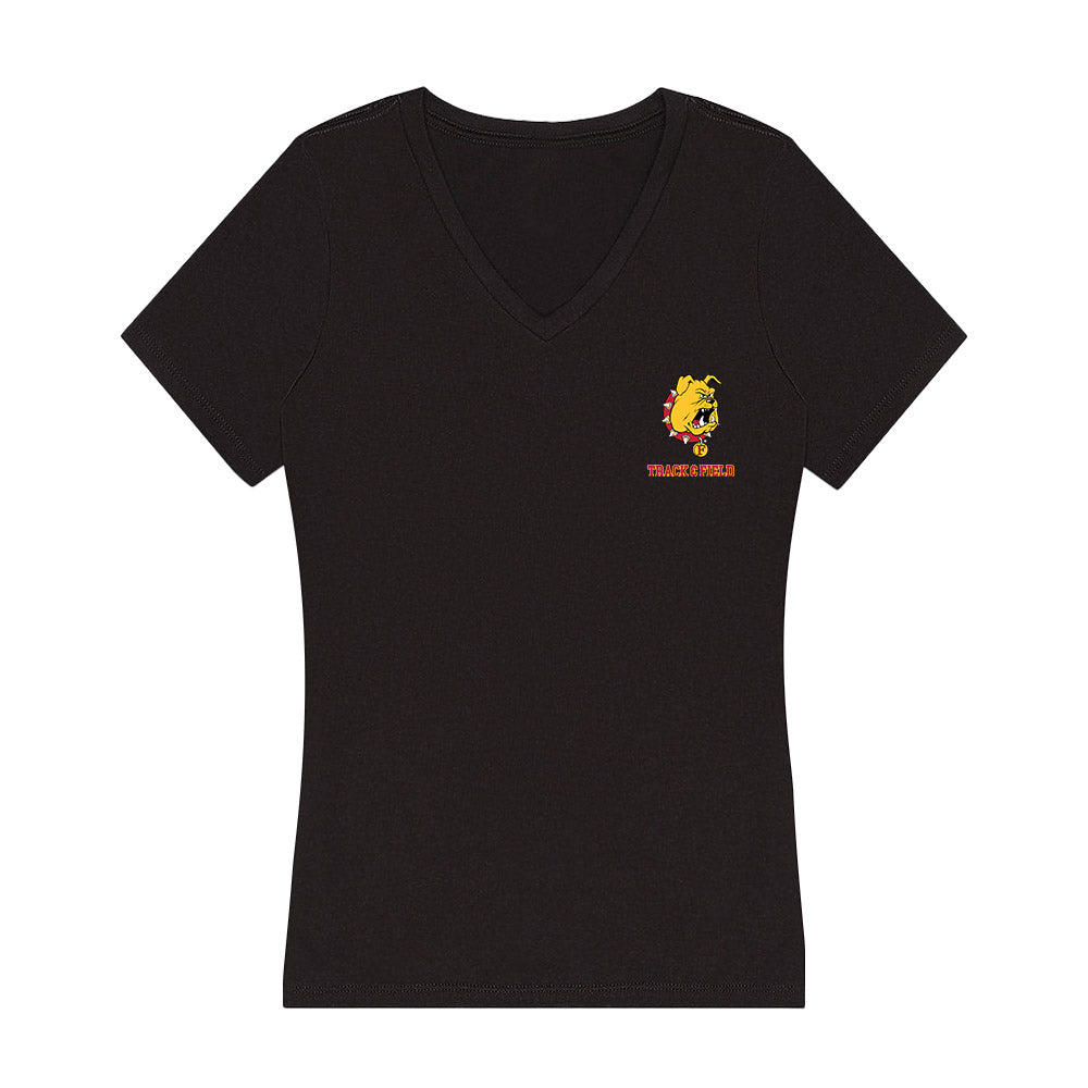 Ferris State - NCAA Women's Track & Field : Alexis Le - Women's V-Neck T-Shirt-0