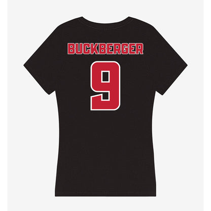 DU - NCAA Men's Ice Hockey : Boston Buckberger - Women's V-Neck T-Shirt-1