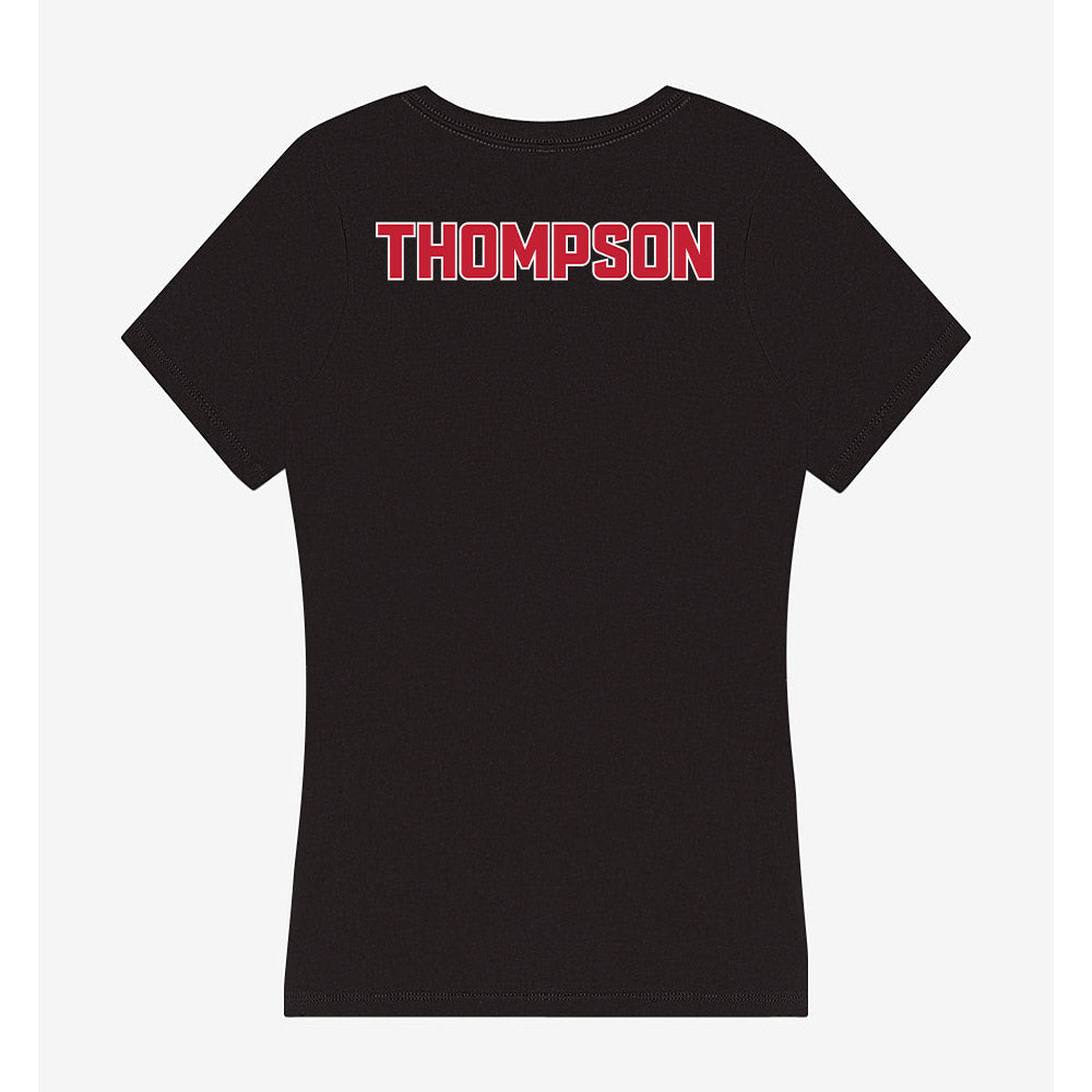 DU - NCAA Women's Gymnastics : Abbie Thompson - Women's V-Neck T-Shirt-1