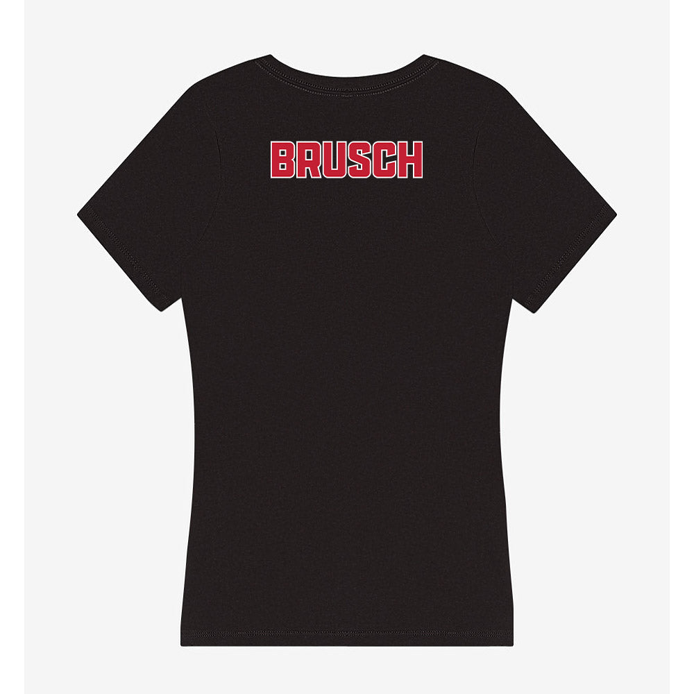DU - NCAA Women's Gymnastics : Mila Brusch - Women's V-Neck T-Shirt-1