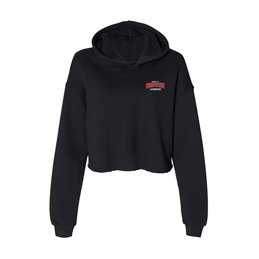 DU - NCAA Men's Lacrosse : Jimmy Douglas - Women's Crop Fleece Hoodie-0