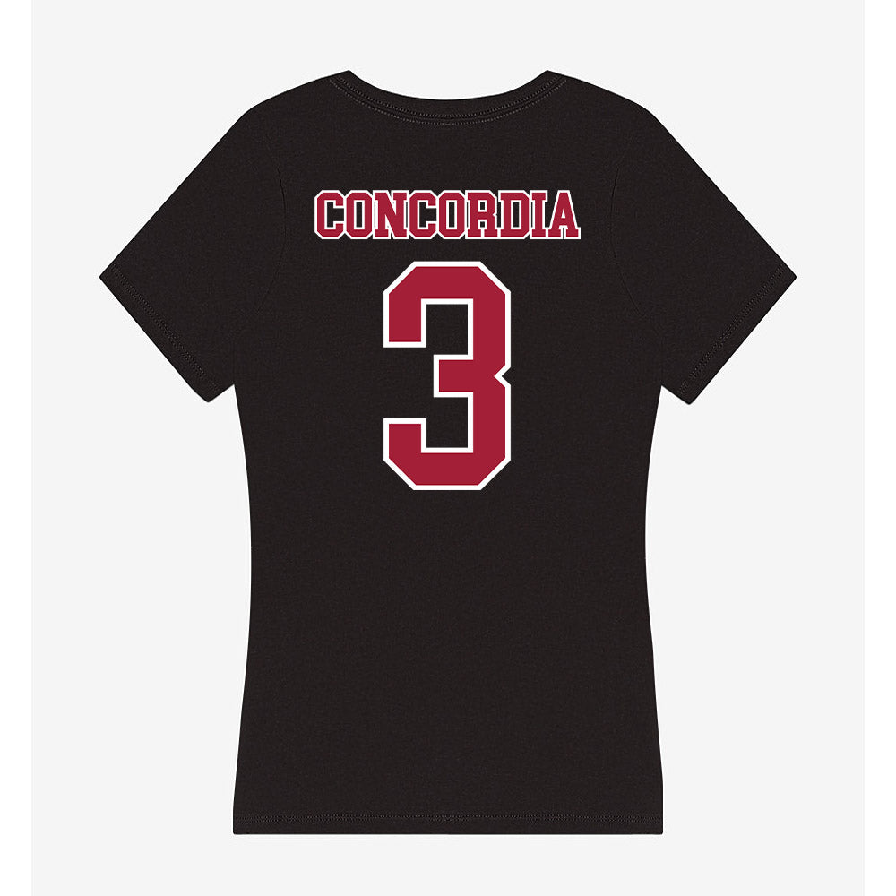 St. Joe's - NCAA Women's Lacrosse : Jorden Concordia - Women's V-Neck T-Shirt-1