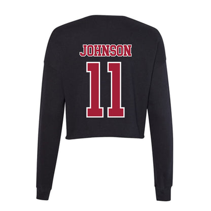 St. Joe's - NCAA Men's Soccer : Luke Johnson - Women's Cropped Crew Fleece-1