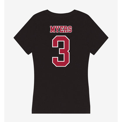 St. Joe's - NCAA Men's Basketball : Khaafiq Myers - Women's V-Neck T-Shirt-1