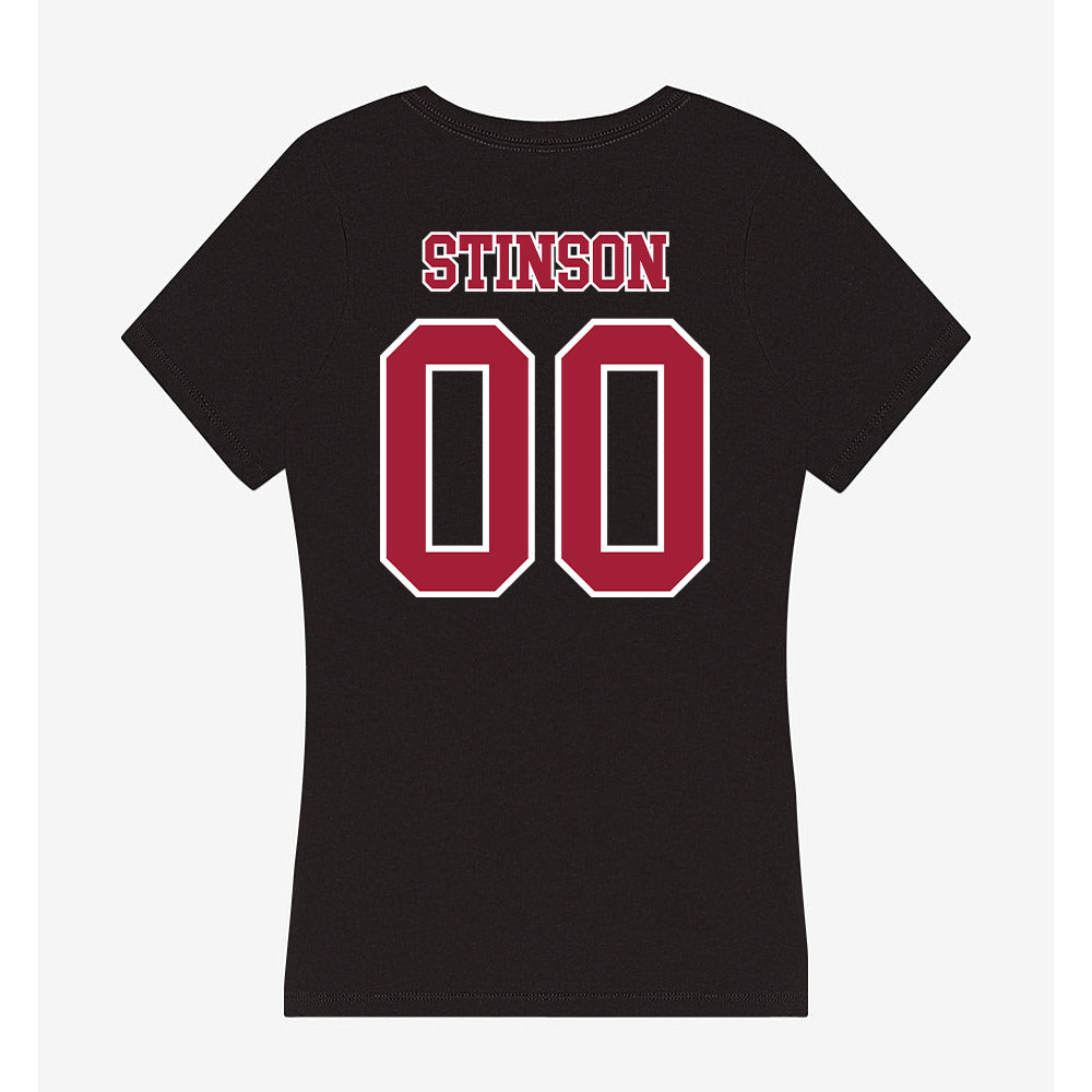 St. Joe's - NCAA Women's Basketball : Faith Stinson - Women's V-Neck T-Shirt-1
