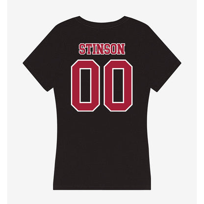 St. Joe's - NCAA Women's Basketball : Faith Stinson - Women's V-Neck T-Shirt-1