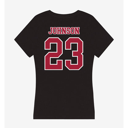 St. Joe's - NCAA Men's Basketball : Mekai Johnson - Women's V-Neck T-Shirt-1