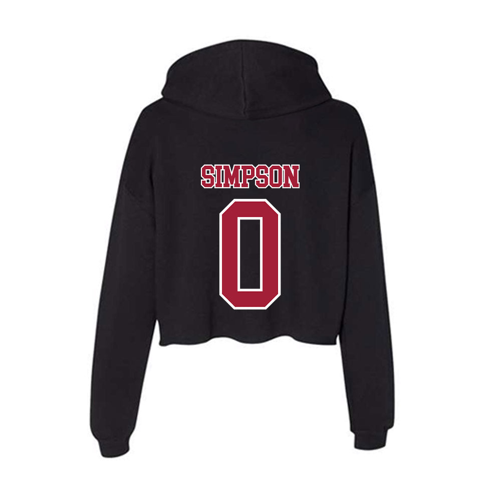 St. Joe's - NCAA Men's Basketball : Derek Simpson - Women's Crop Fleece Hoodie-1