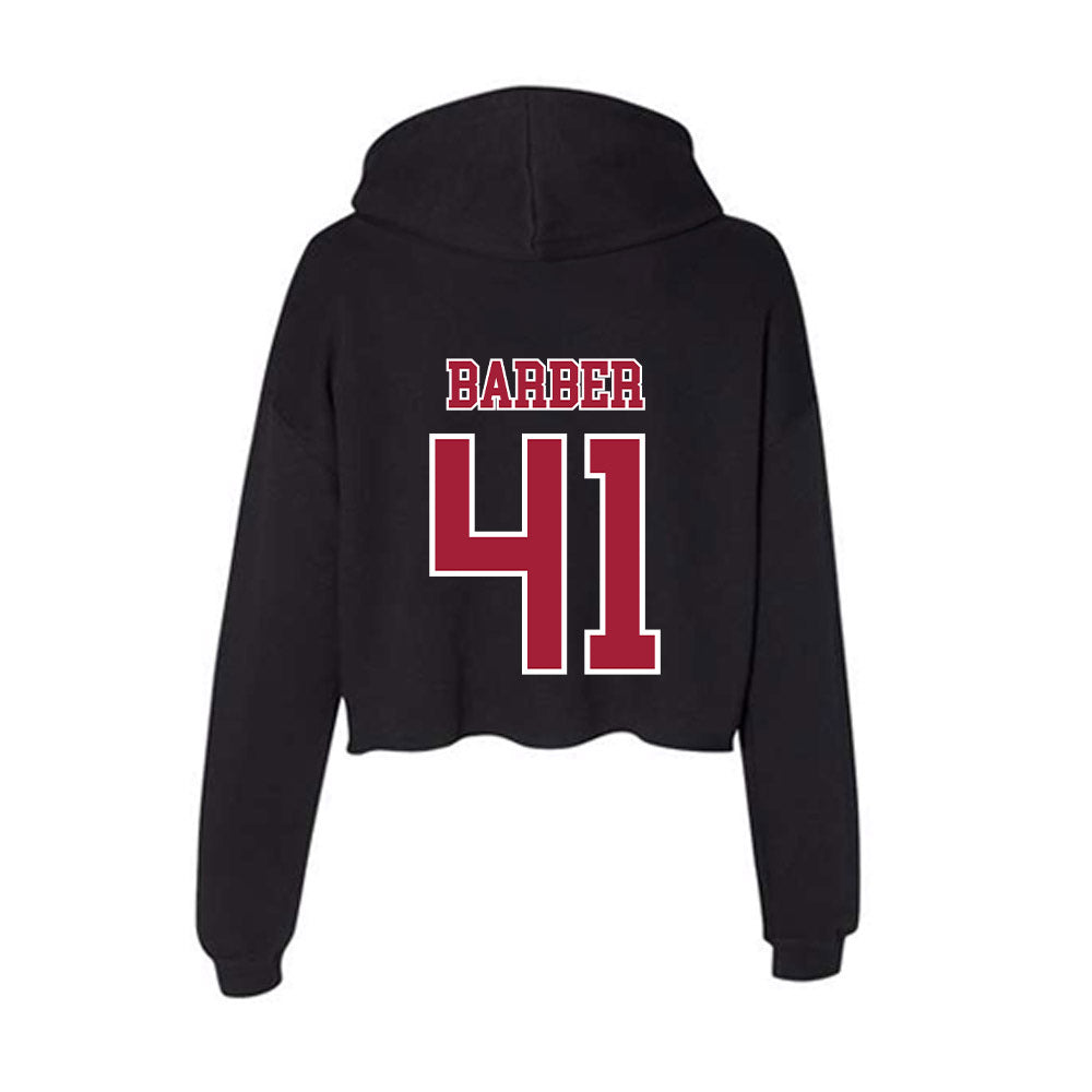 St. Joe's - NCAA Men's Lacrosse : william barber - Women's Crop Fleece Hoodie-1