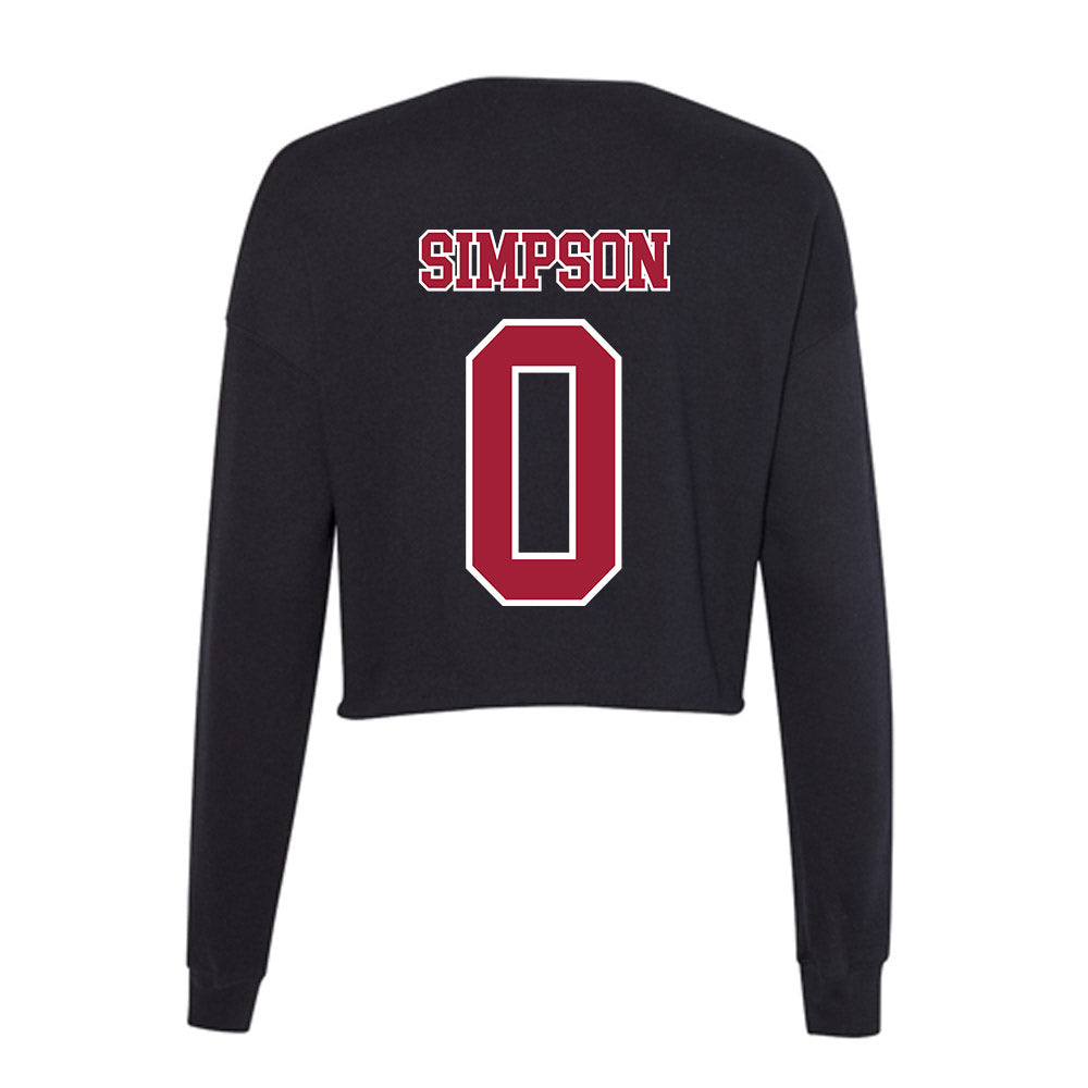 St. Joe's - NCAA Men's Basketball : Derek Simpson - Women's Cropped Crew Fleece-1