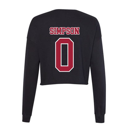 St. Joe's - NCAA Men's Basketball : Derek Simpson - Women's Cropped Crew Fleece-1
