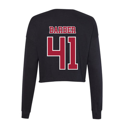 St. Joe's - NCAA Men's Lacrosse : william barber - Women's Cropped Crew Fleece-1