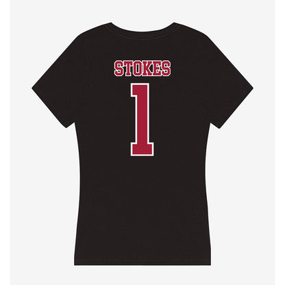 St. Joe's - NCAA Women's Basketball : Rhian Stokes - Women's V-Neck T-Shirt-1