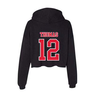 Lamar - NCAA Men's Basketball : Christian Thomas - Women's Crop Fleece Hoodie-1