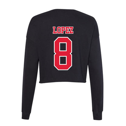 Lamar - NCAA Baseball : Mark Lopez - Women's Cropped Crew Fleece-1