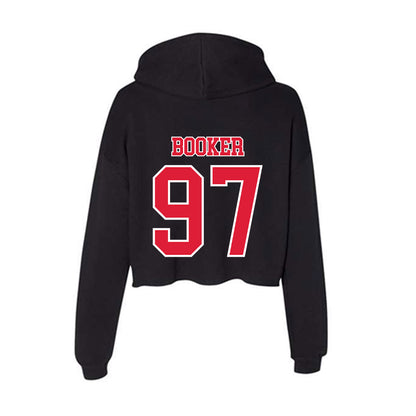 Lamar - NCAA Football : Christian Booker - Women's Crop Fleece Hoodie-1