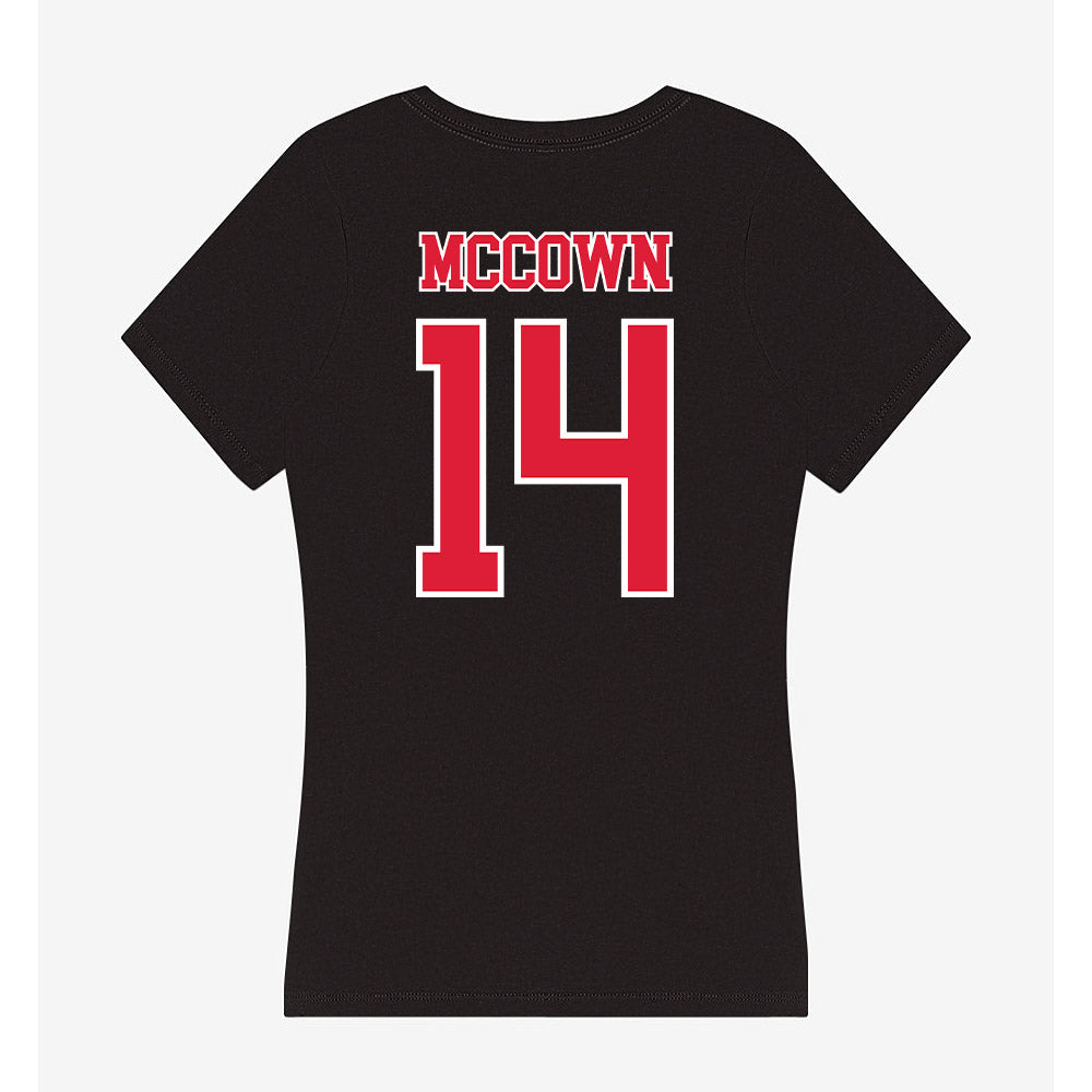 Lamar - NCAA Football : Aiden McCown - Women's V-Neck T-Shirt-1