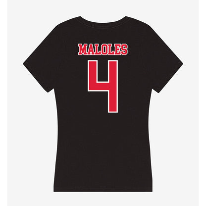 Lamar - NCAA Football : Royce Maloles - Women's V-Neck T-Shirt-1