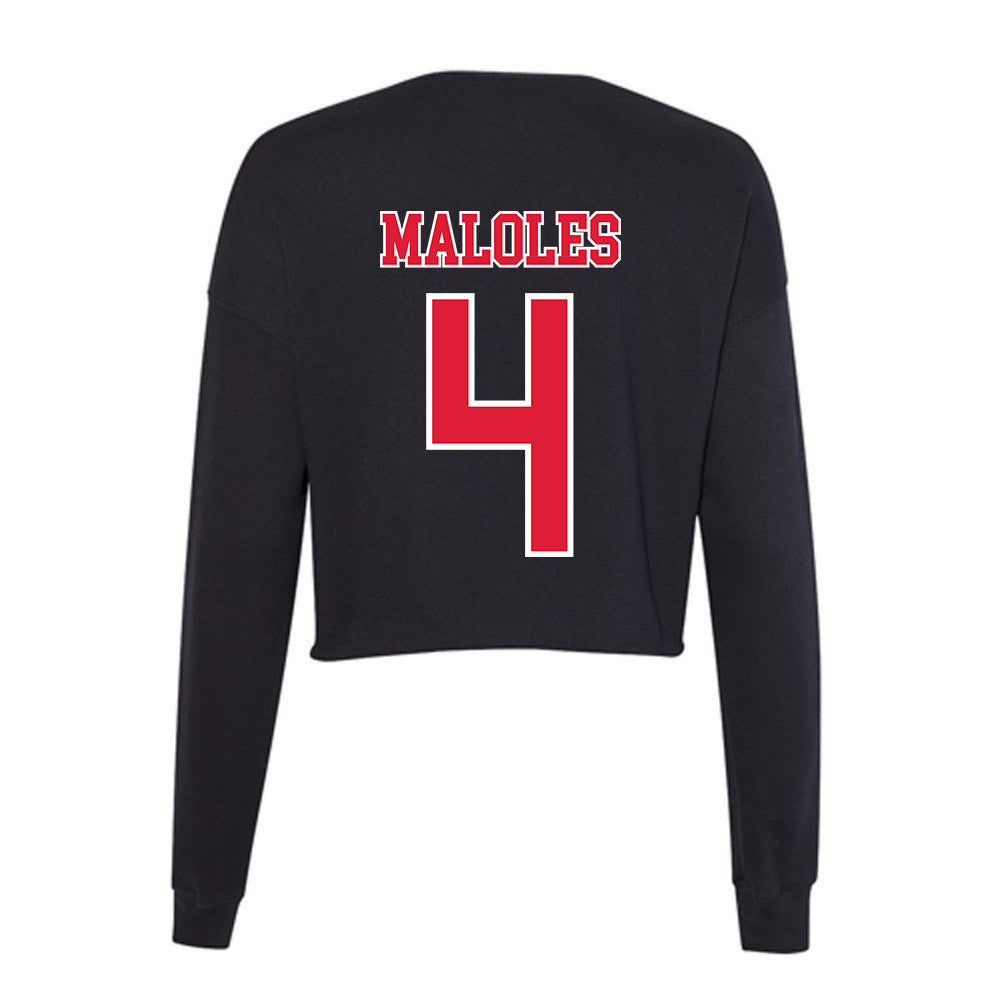 Lamar - NCAA Football : Royce Maloles - Women's Cropped Crew Fleece-1