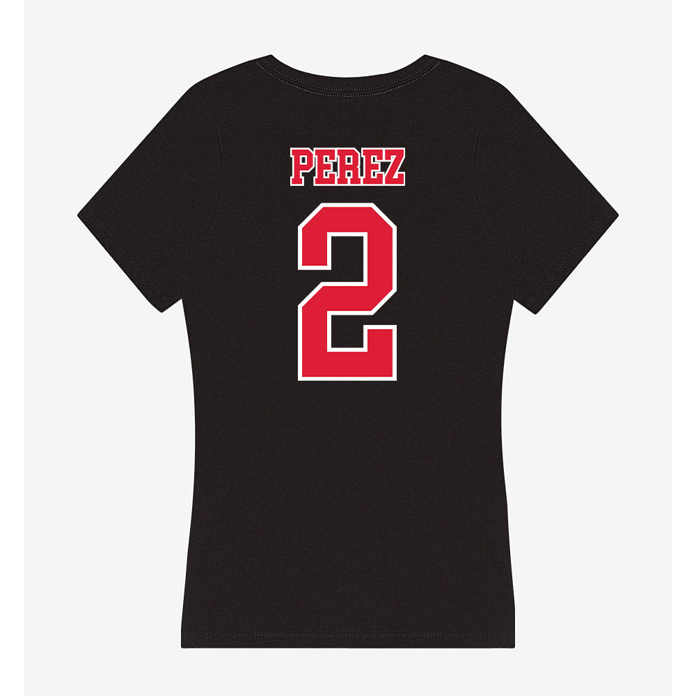 Lamar - NCAA Baseball : Andres Perez - Women's V-Neck T-Shirt-1