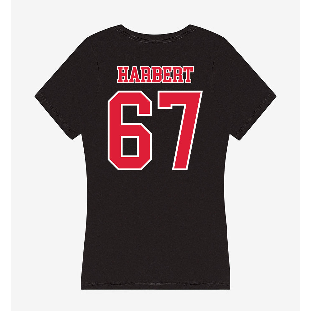 Lamar - NCAA Football : Marcus Harbert - Women's V-Neck T-Shirt-1