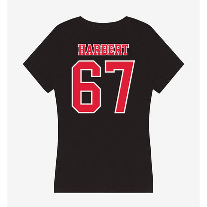 Lamar - NCAA Football : Marcus Harbert - Women's V-Neck T-Shirt-1