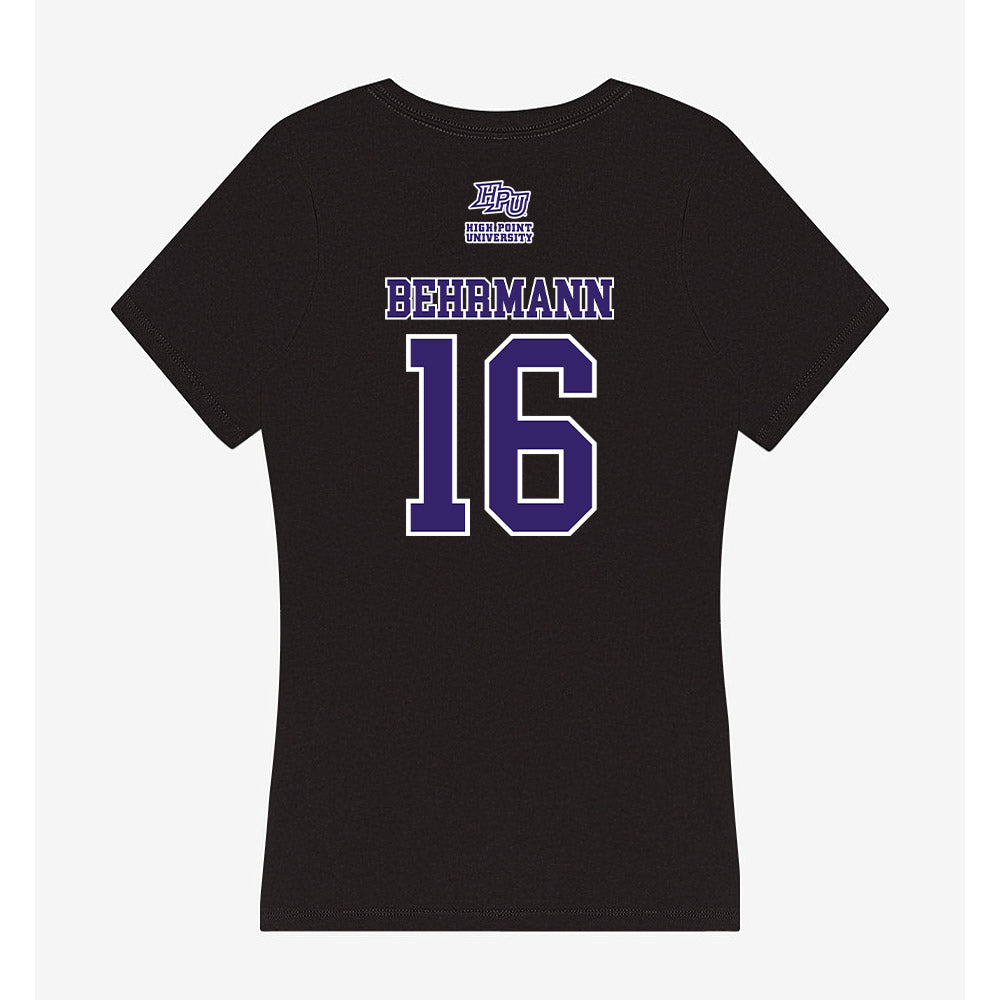 High Point - NCAA Men's Soccer : Noah Behrmann - Women's V-Neck T-Shirt-1