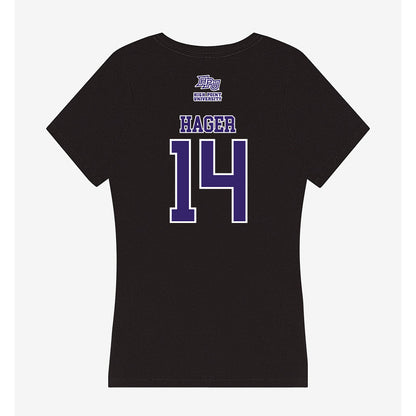 High Point - NCAA Women's Basketball : Anna Hager - Women's V-Neck T-Shirt-1