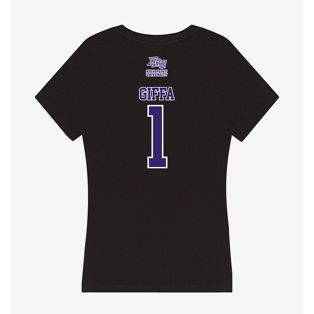 High Point - NCAA Men's Basketball : Kezza Giffa - Women's V-Neck T-Shirt-1