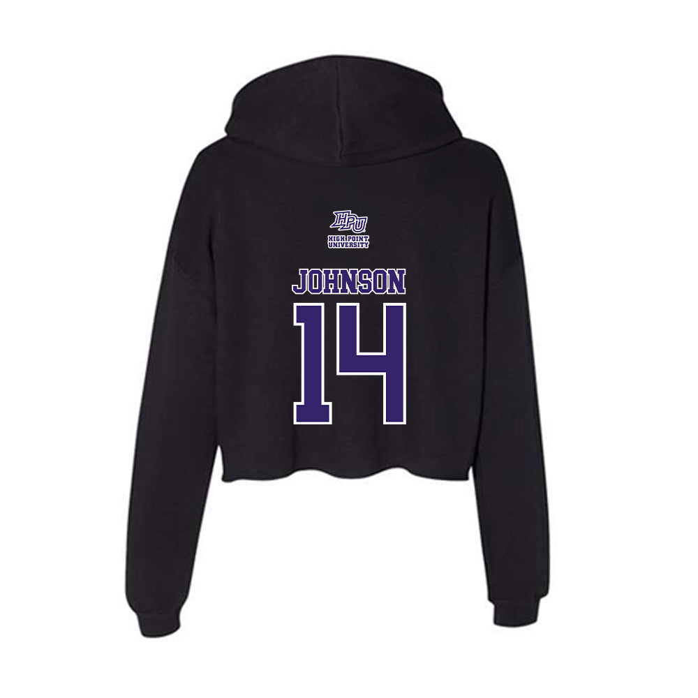 High Point - NCAA Baseball : Landen Johnson - Women's Crop Fleece Hoodie-1