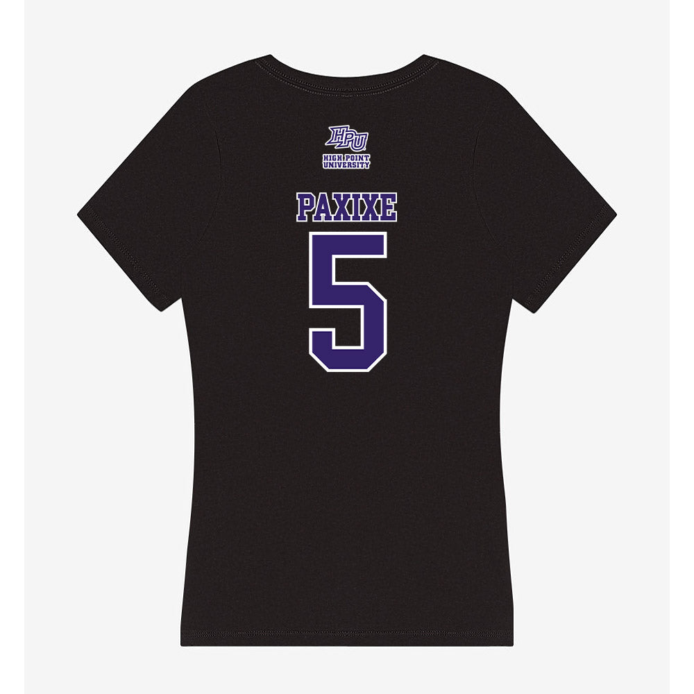 High Point - NCAA Women's Basketball : Chana Paxixe - Women's V-Neck T-Shirt-1