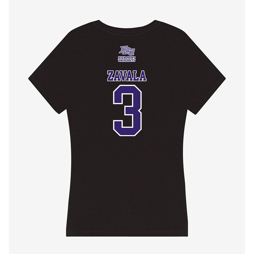 High Point - NCAA Women's Basketball : Nevaeh Zavala - Women's V-Neck T-Shirt-1