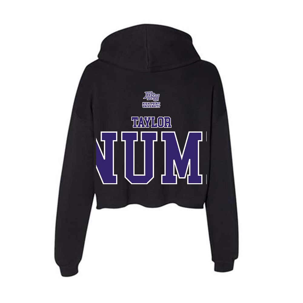 High Point - NCAA Men's Track & Field : Andrew Taylor - Women's Crop Fleece Hoodie-1