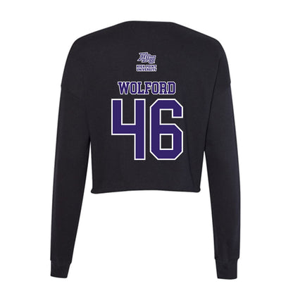 High Point - NCAA Men's Lacrosse : Mason Wolford - Women's Cropped Crew Fleece-1